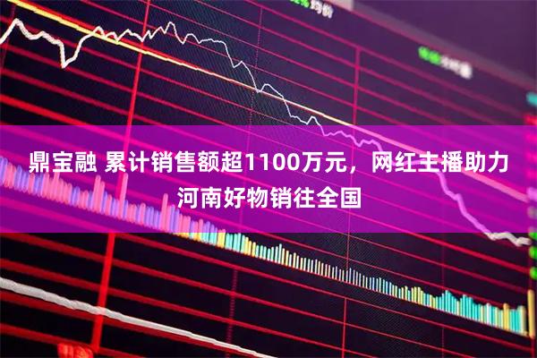 鼎宝融 累计销售额超1100万元,网红主播助力河南好物销往全国